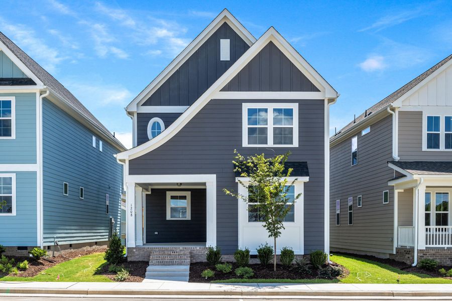 Representative exterior photo of a completed home built from the Castle by Garman Homes in Wendell Falls, Wendell, NC (Image 9). Representative exterior photo of a completed home built from the Castle by Garman Homes in Wendell Falls, Wendell, NC (Image 9).