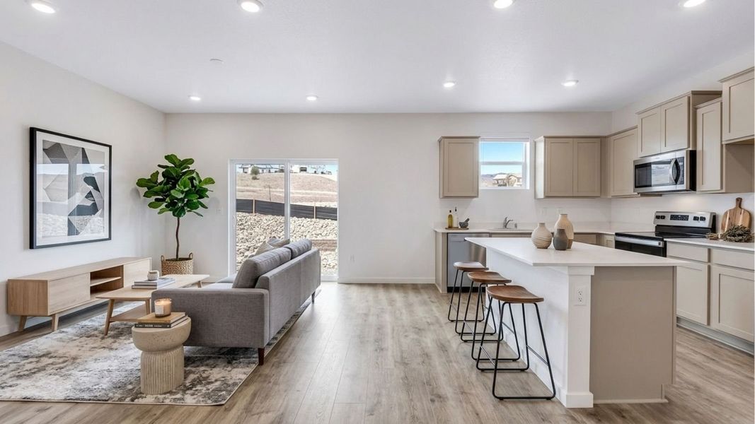 Furnished interior view inside a new home in Ellston Park, Colorado Springs (Image 5). Furnished interior view inside a new home in Ellston Park, Colorado Springs (Image 5).