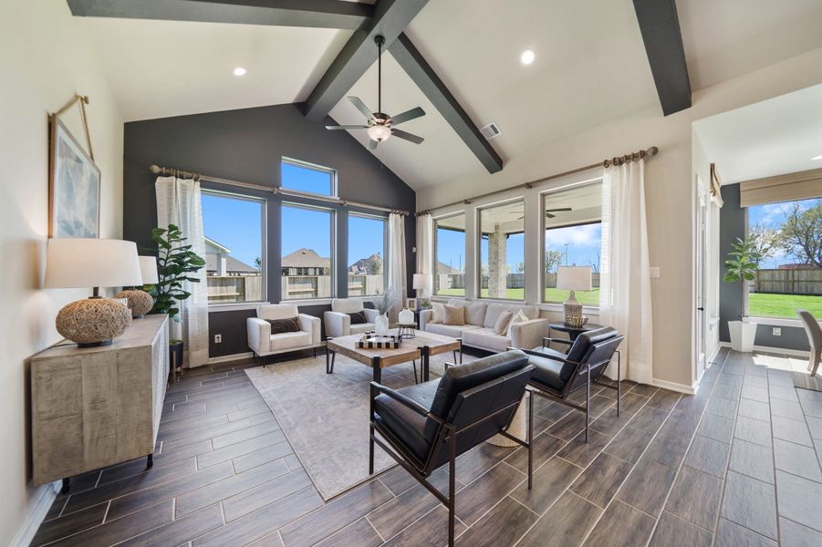 Furnished interior view inside a new home in Meridiana, Manvel (Image 6).