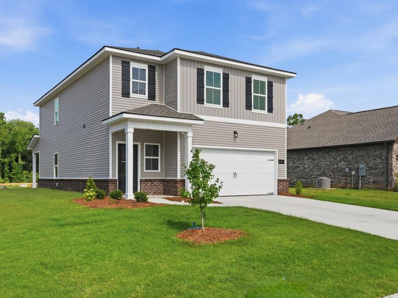 Representative exterior photo of a completed home built from the The Russell A by Davidson Homes LLC in Bailey Park, Fayetteville, TN (Image 20). Representative exterior photo of a completed home built from the The Russell A by Davidson Homes LLC in Bailey Park, Fayetteville, TN (Image 20).