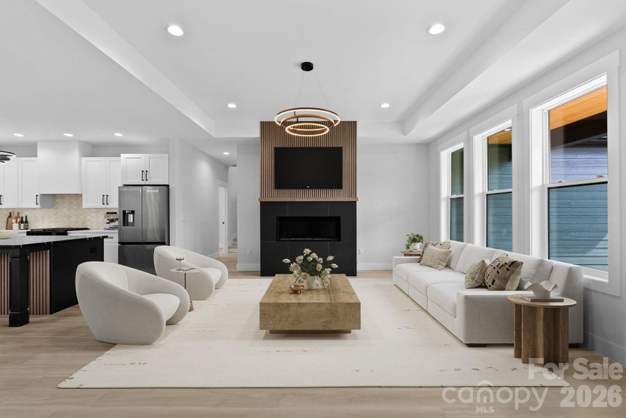 Furnished interior view inside a new home in , Asheville (Image 8).
