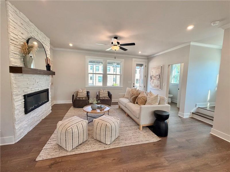 Furnished interior view inside a new home in The Groves at Myrtle, Roswell (Image 16).