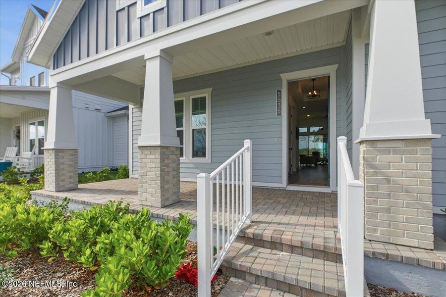 Exterior details and patio area of a home in Seven Pines 50' Rear Entry, Jacksonville (Image 22). Exterior details and patio area of a home in Seven Pines 50' Rear Entry, Jacksonville (Image 22).