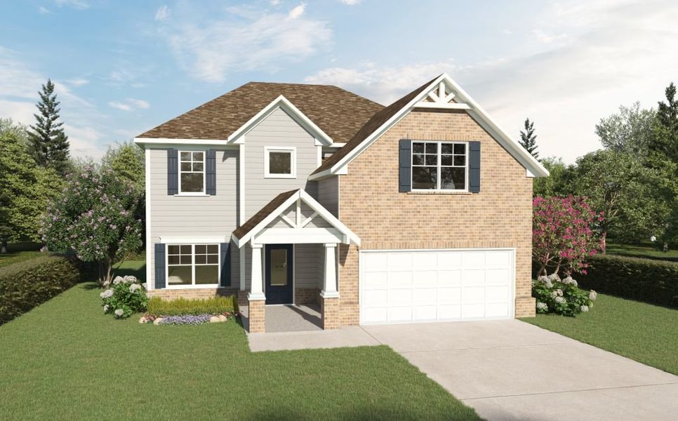 Representative exterior photo of a completed home built from the The Drake by Direct Residential Communities in The Hills at Cedar Creek, Winder, GA (Image 6). Representative exterior photo of a completed home built from the The Drake by Direct Residential Communities in The Hills at Cedar Creek, Winder, GA (Image 6).