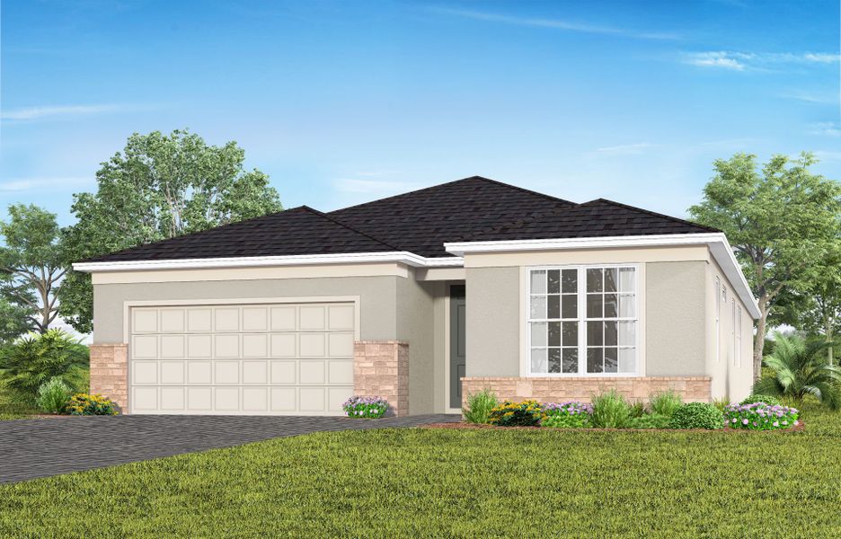 Representative exterior photo of a completed home built from the Concord by Pulte Homes in Lakehaven Estates, Clermont, FL (Image 2). Representative exterior photo of a completed home built from the Concord by Pulte Homes in Lakehaven Estates, Clermont, FL (Image 2).