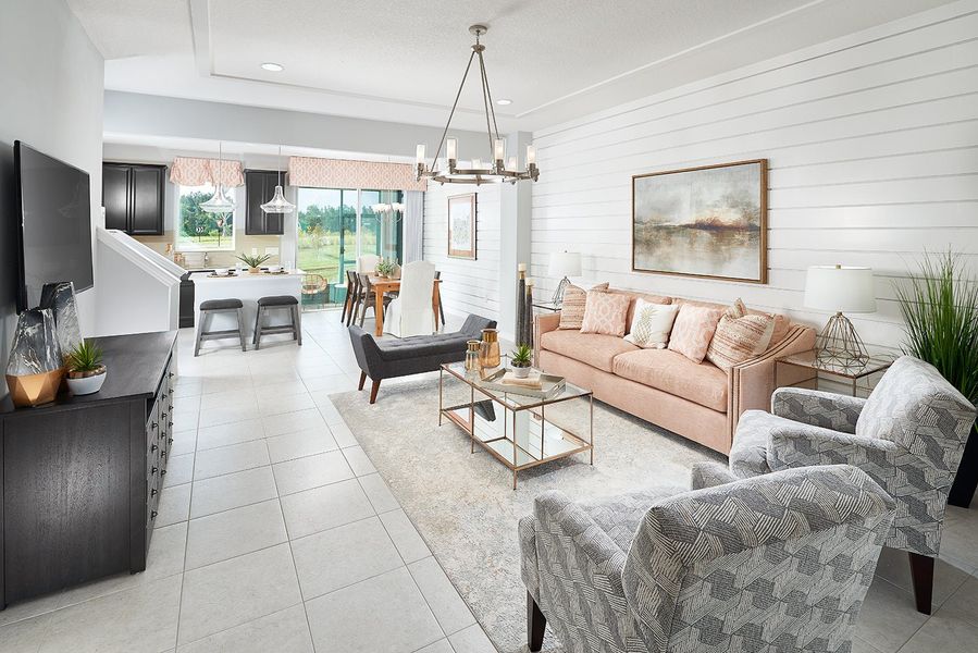 Representative furnished interior of a home built from the Kennedy by Park Square Residential in Brixton, St. Cloud (Image 5).