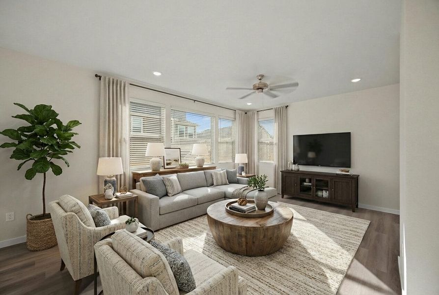 Furnished interior view inside a new home in Ridge at Lorson Ranch, Colorado Springs (Image 6).