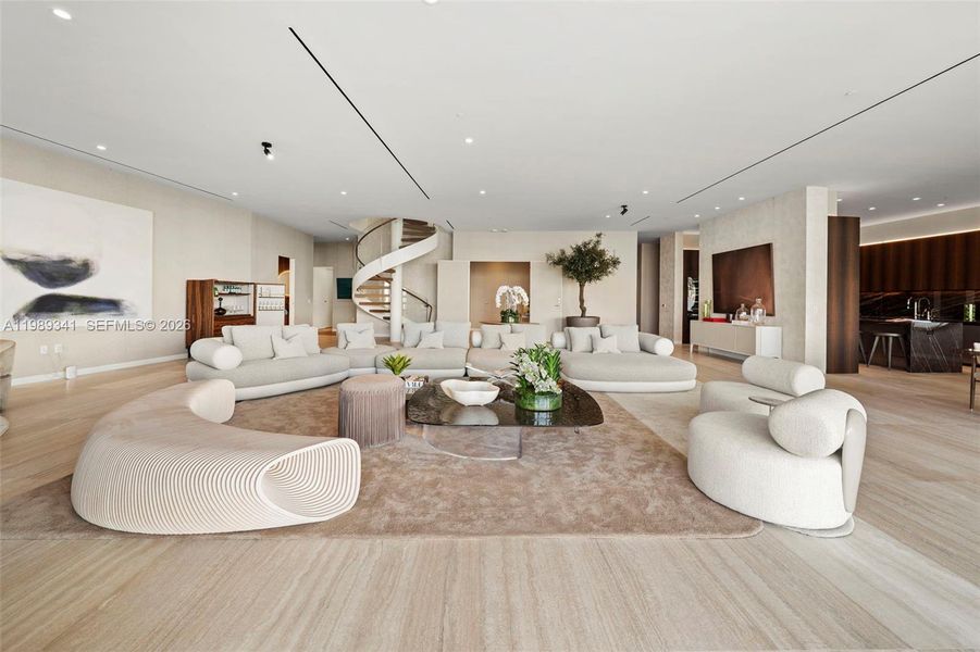 Furnished interior view inside a new home in , Miami (Image 16).