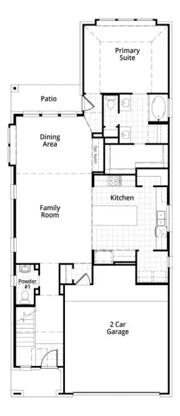 2D floor plan layout of this home in Grand Central Park, Conroe, TX (Image 4).