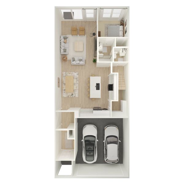 2D floor plan layout for the Laconia III by K. Hovnanian® Homes in Prestige on 64th, Phoenix, AZ (Image 5).