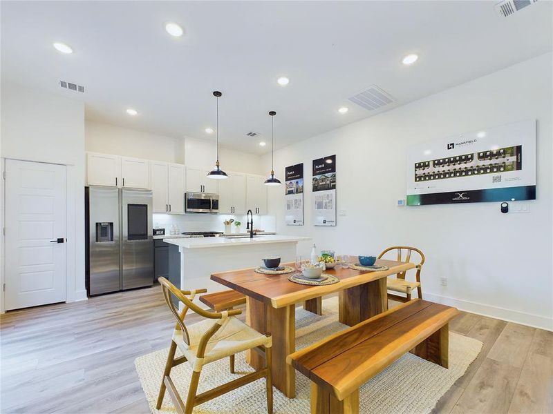 Open-concept first-floor living area.