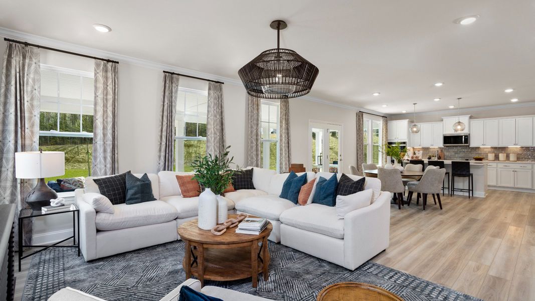 Representative furnished interior of a home built from the Jordan by DRB Homes in Blake Pond, Lillington (Image 7). Representative furnished interior of a home built from the Jordan by DRB Homes in Blake Pond, Lillington (Image 7).