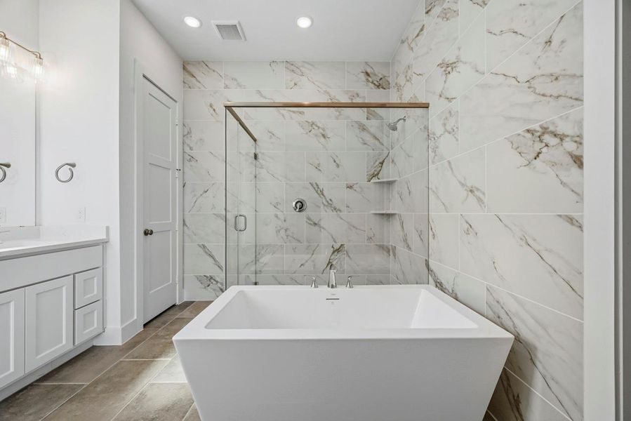 Primary Bathroom with freestanding tub