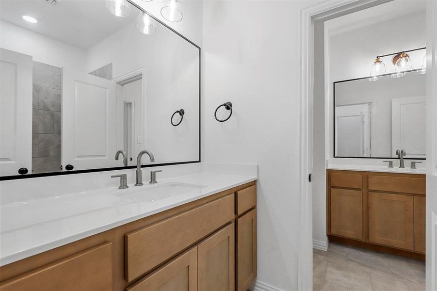 Bathroom featuring vanity