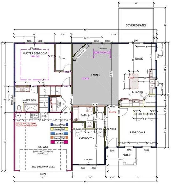 2D floor plan layout of this home in Mills Gin, Campobello, SC (Image 2).