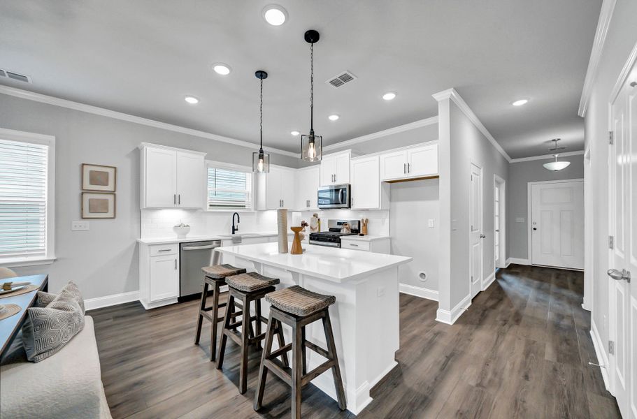 Furnished interior view inside a new home in Monroe Preserve, Chapin (Image 14).