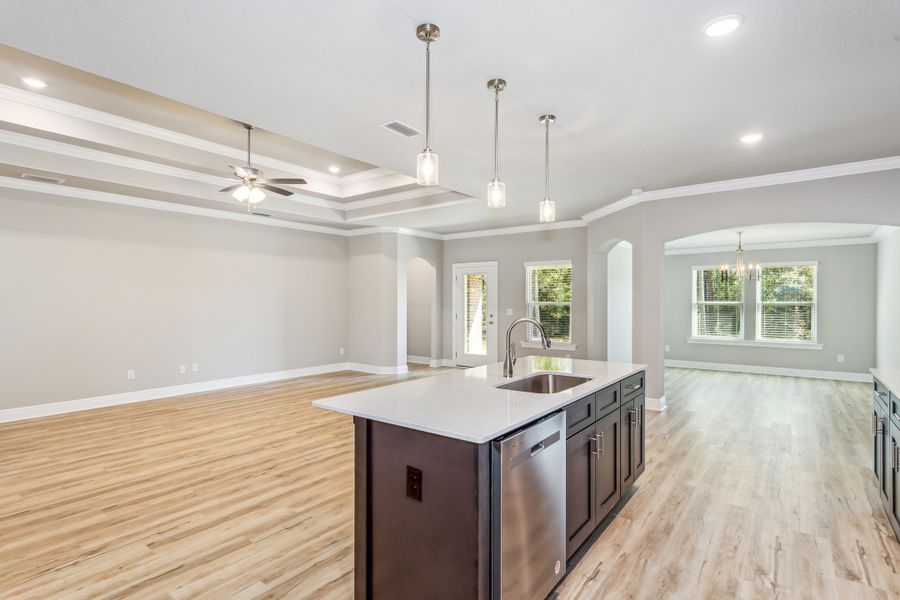Representative furnished interior of a home built from the The Turquoise by Herbst Homes in Clear Water Landing, Milton (Image 82).