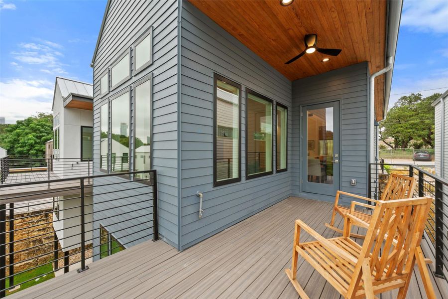 An inviting private deck space, perfect for quiet outdoor moments. An inviting private deck space, perfect for quiet outdoor moments.