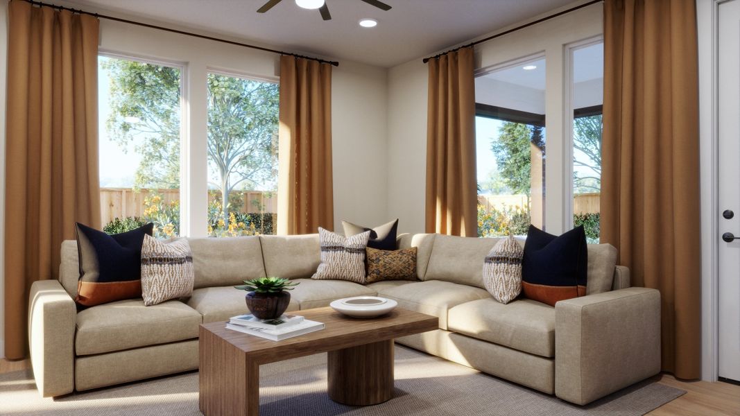 Furnished interior view inside a new home in Lariat, Liberty Hill (Image 6).