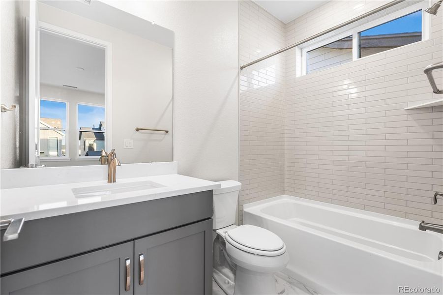 Furnished interior view inside a new home in Stargaze at Solstice, Littleton (Image 17).