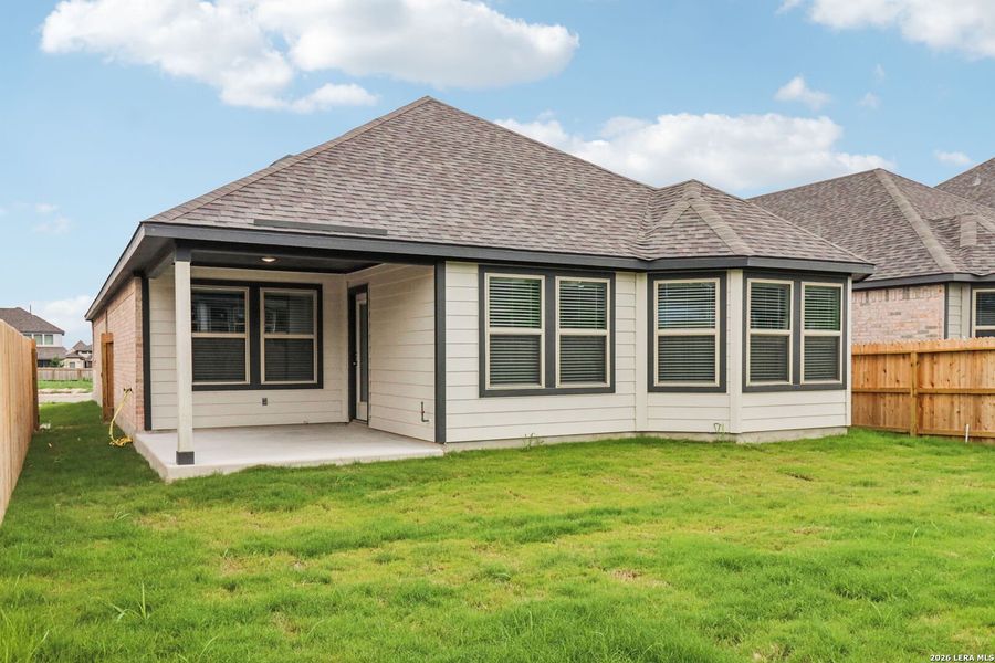 Exterior details and patio area of a home in Kallison Ranch, San Antonio (Image 30).