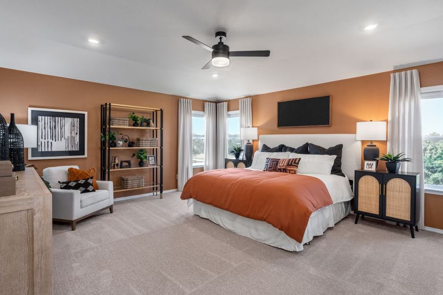 Representative furnished interior of a home built from the 2429 by KB Home in Mustang Valley, Manor (Image 5).