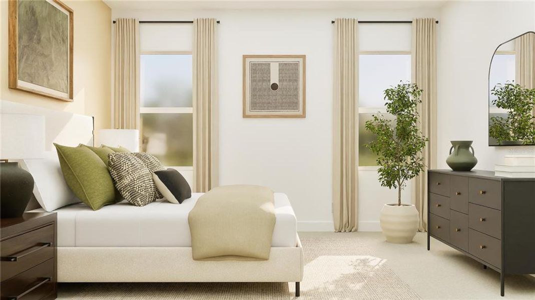 Furnished interior view inside a new home in Sanctuary at Wellness Ridge, Clermont (Image 10). Furnished interior view inside a new home in Sanctuary at Wellness Ridge, Clermont (Image 10).