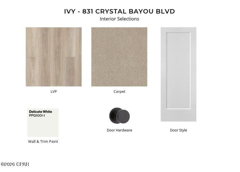 Sample of building materials used in homes in Breakfast Point East, Panama City Beach (Image 3).