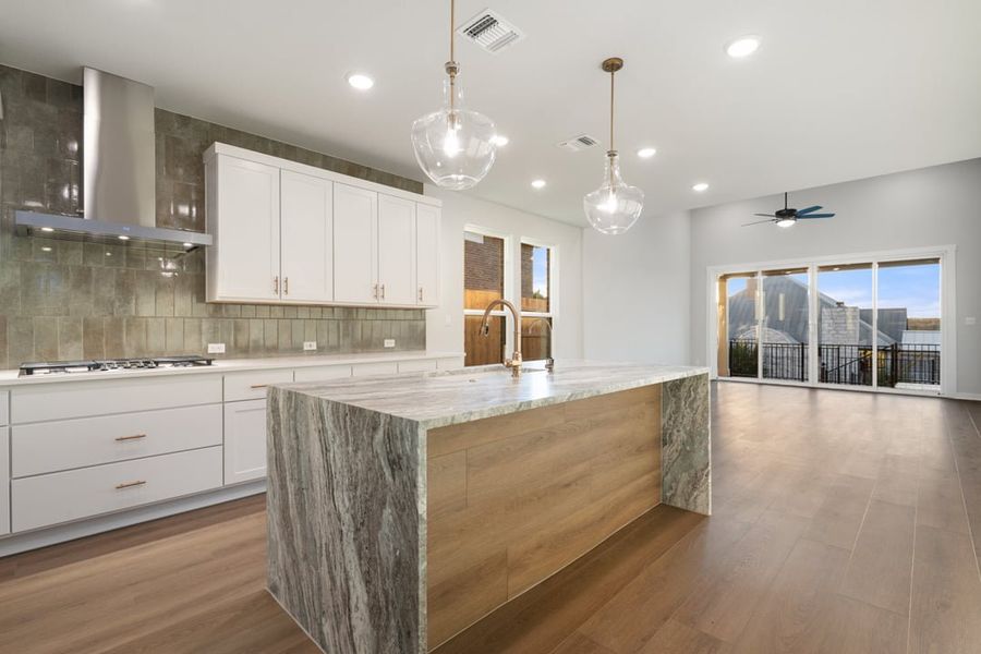 Furnished interior view inside a new home in Terrace Collection at Lariat, Liberty Hill (Image 13).