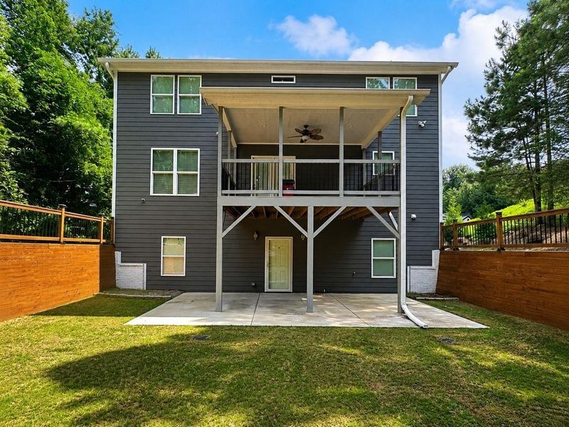 Exterior details and patio area of a home in , Atlanta (Image 10). Exterior details and patio area of a home in , Atlanta (Image 10).