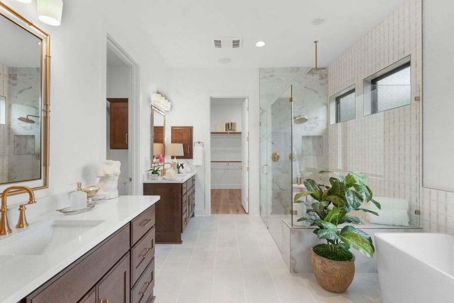Furnished interior view inside a new home in Enchanted Bluff, Garden Ridge (Image 37).