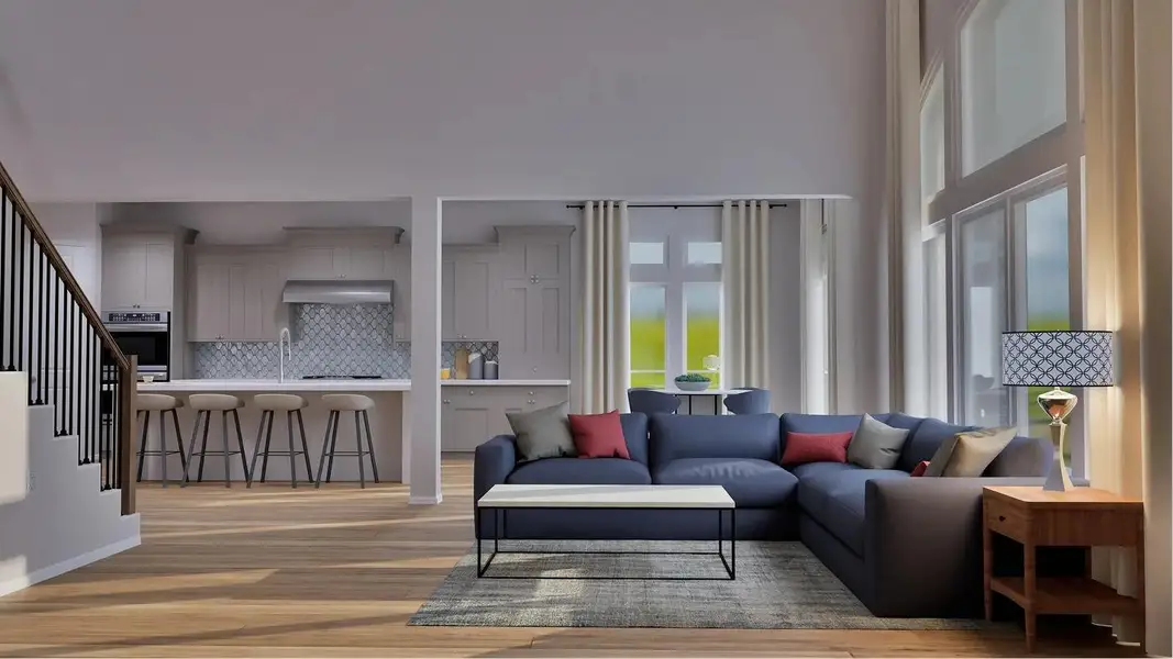 Furnished interior view inside a new home in Samara: Wentworth, League City (Image 6).
