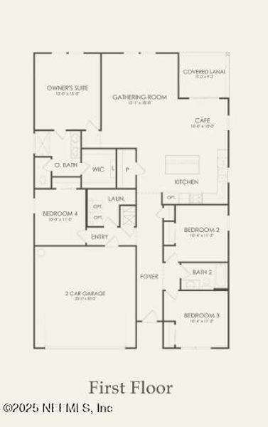 2D floor plan layout of this home in Wells Landing, Jacksonville, FL (Image 2). 2D floor plan layout of this home in Wells Landing, Jacksonville, FL (Image 2).