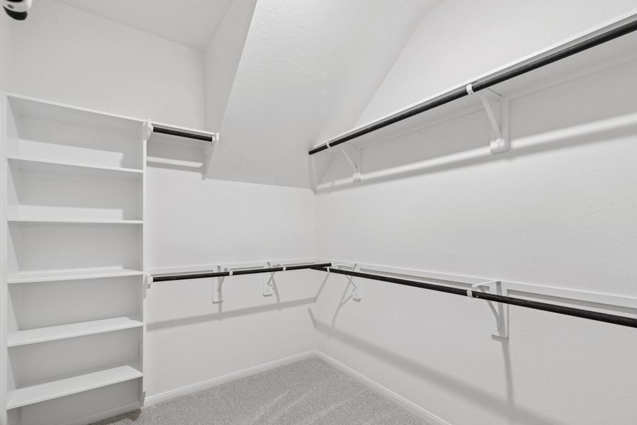 Walk-in closet in the owner's suite Walk-in closet in the owner's suite