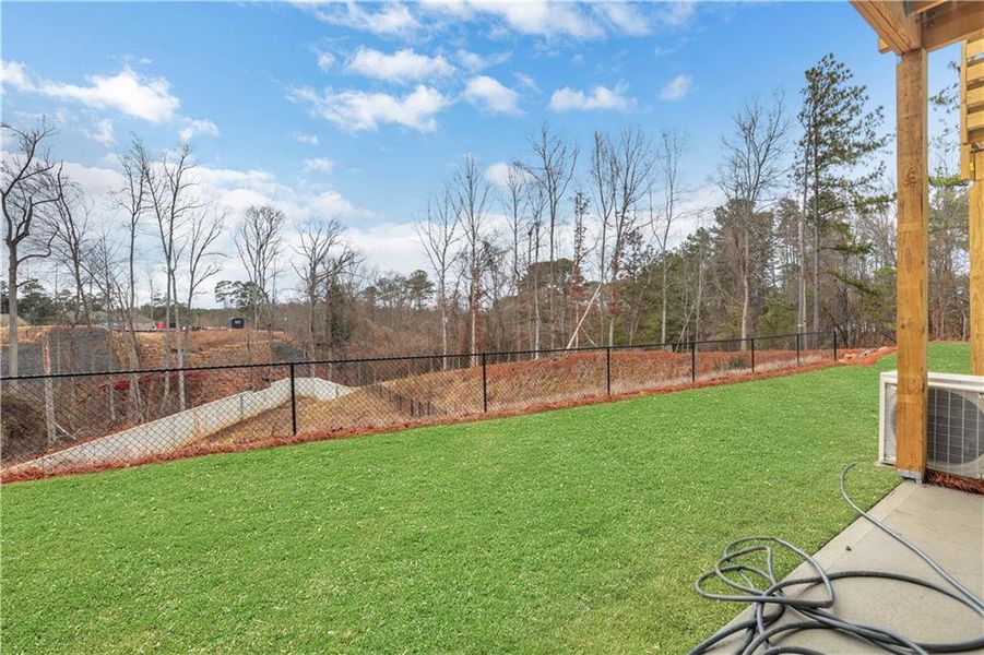 Exterior details and patio area of a home in Towne Village at Suwanee Dam, Sugar Hill (Image 3).