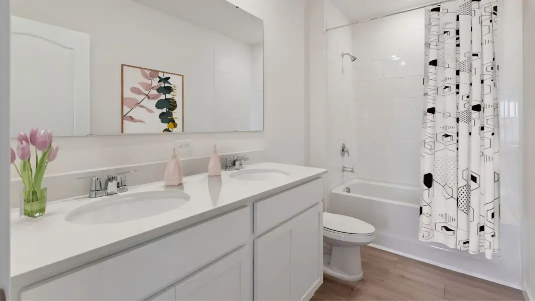 Furnished interior view inside a new home in Coral Bay - Express & Tradition, North Fort Myers (Image 14).