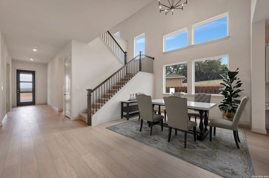 Furnished interior view inside a new home in Windsong - Legacy Series, Boerne (Image 9).