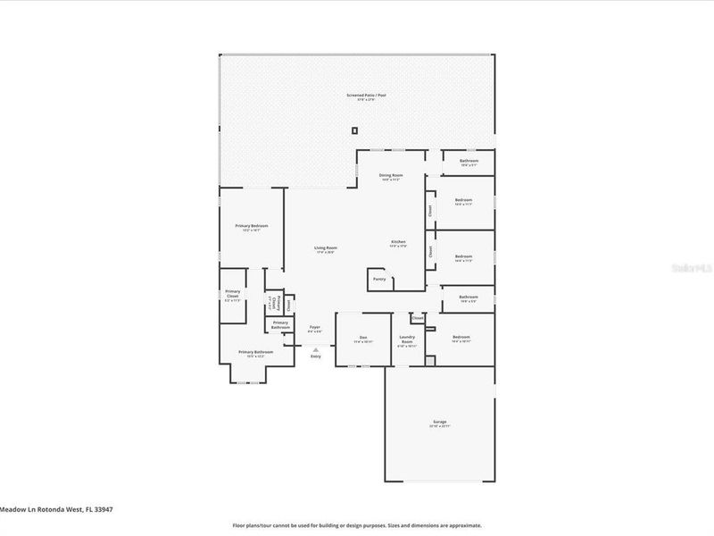 2D floor plan layout of this home in , Rotonda West, FL (Image 5). 2D floor plan layout of this home in , Rotonda West, FL (Image 5).