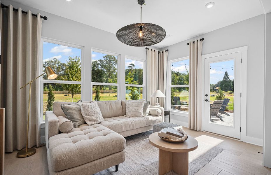 Furnished interior view inside a new home in Creekside at Skelton, Hoschton (Image 26). Furnished interior view inside a new home in Creekside at Skelton, Hoschton (Image 26).