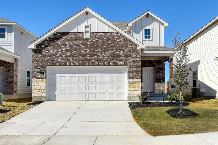 Representative exterior photo of a completed home built from the Ladybird by Ashton Woods in Meadows at Hennersby Hollow 40's, San Antonio, TX (Image 1).