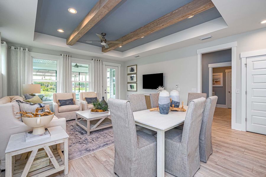 Furnished interior view inside a new home in Sun City Hilton Head, Bluffton (Image 9). Furnished interior view inside a new home in Sun City Hilton Head, Bluffton (Image 9).