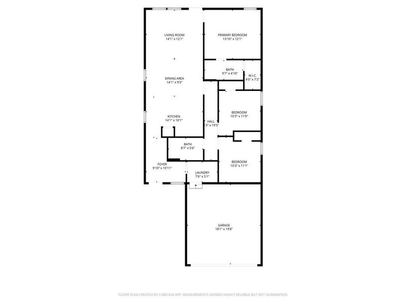 2D floor plan layout of this home in Mobberly Farms, Pilot Point, TX (Image 5).
