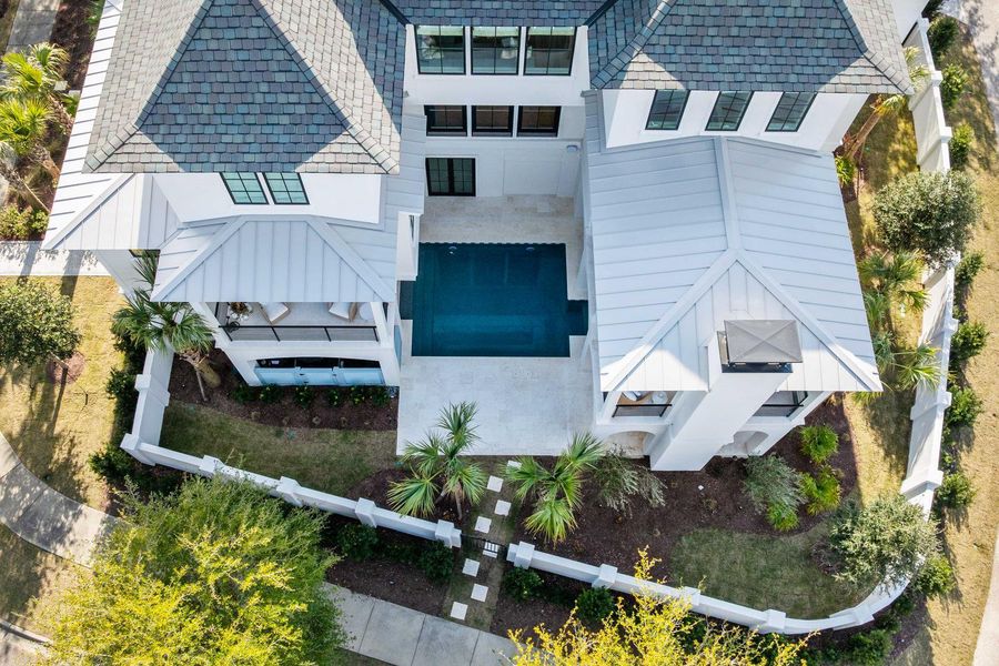 Exterior details and patio area of a home in , Charleston (Image 48).
