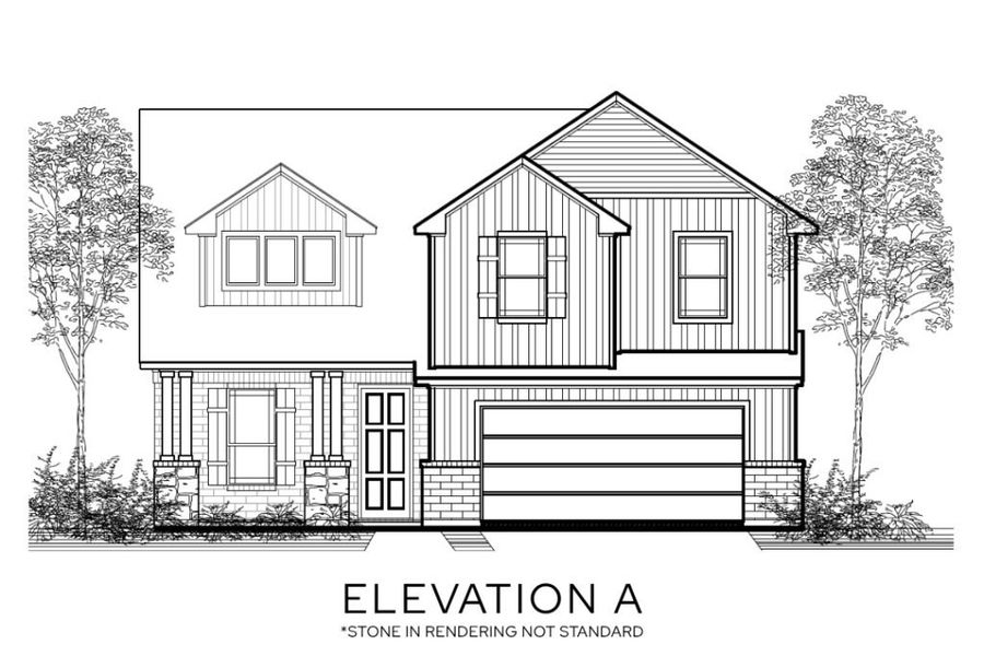 Representative rendering of the exterior for the The Royal by Lillian Custom Homes (Image 3).
