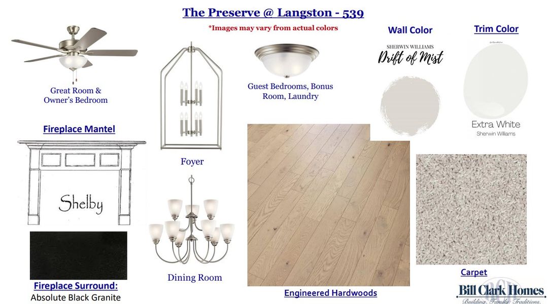 Sample of building materials used in homes in The Preserve at Langston, Winterville (Image 4). Sample of building materials used in homes in The Preserve at Langston, Winterville (Image 4).