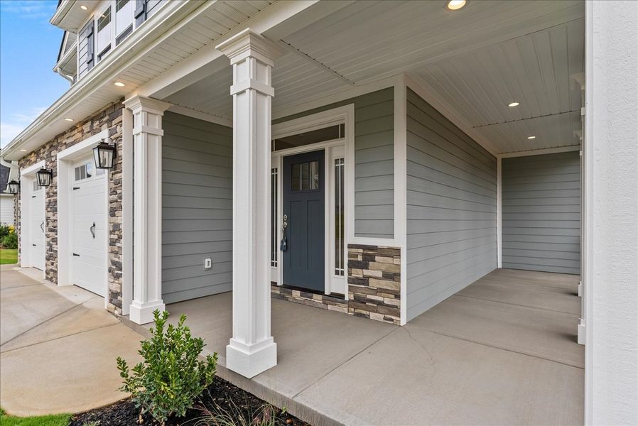 Representative exterior details of a home built from the Emilia Elite by Enchanted Homes in Smokey Hills, Campobello (Image 4).