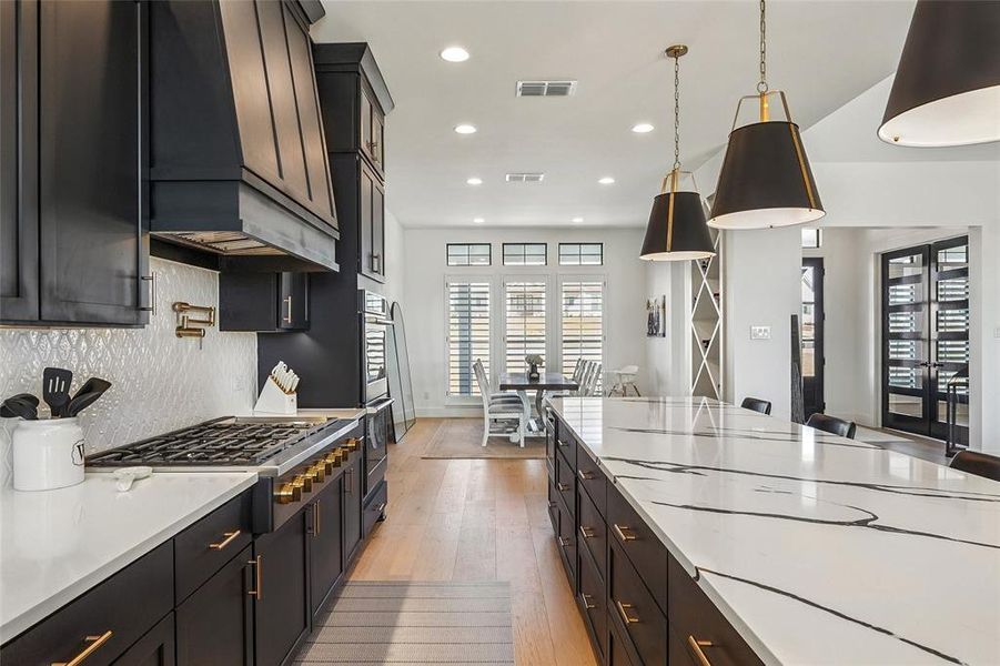View of kitchen from sink