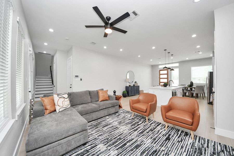 Furnished interior view inside a new home in , Houston (Image 23). Furnished interior view inside a new home in , Houston (Image 23).