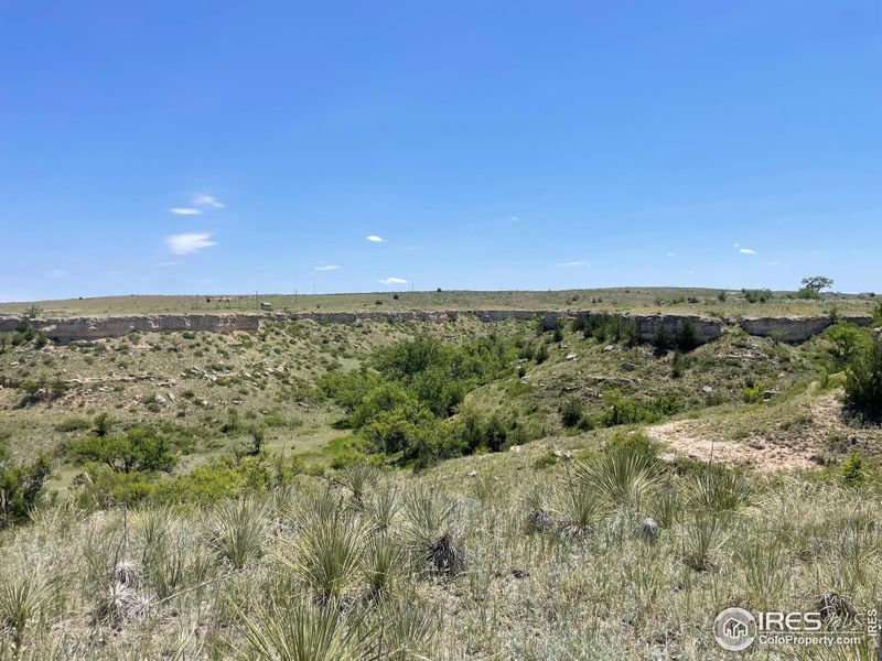 Bluffs outside of town Bluffs outside of town