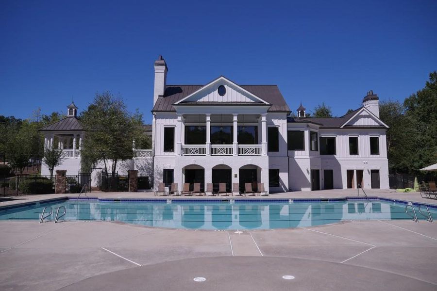 Front exterior of a new home in Hamptons at Riverwood East, Dallas, GA, highlighting curb appeal (Image 2).